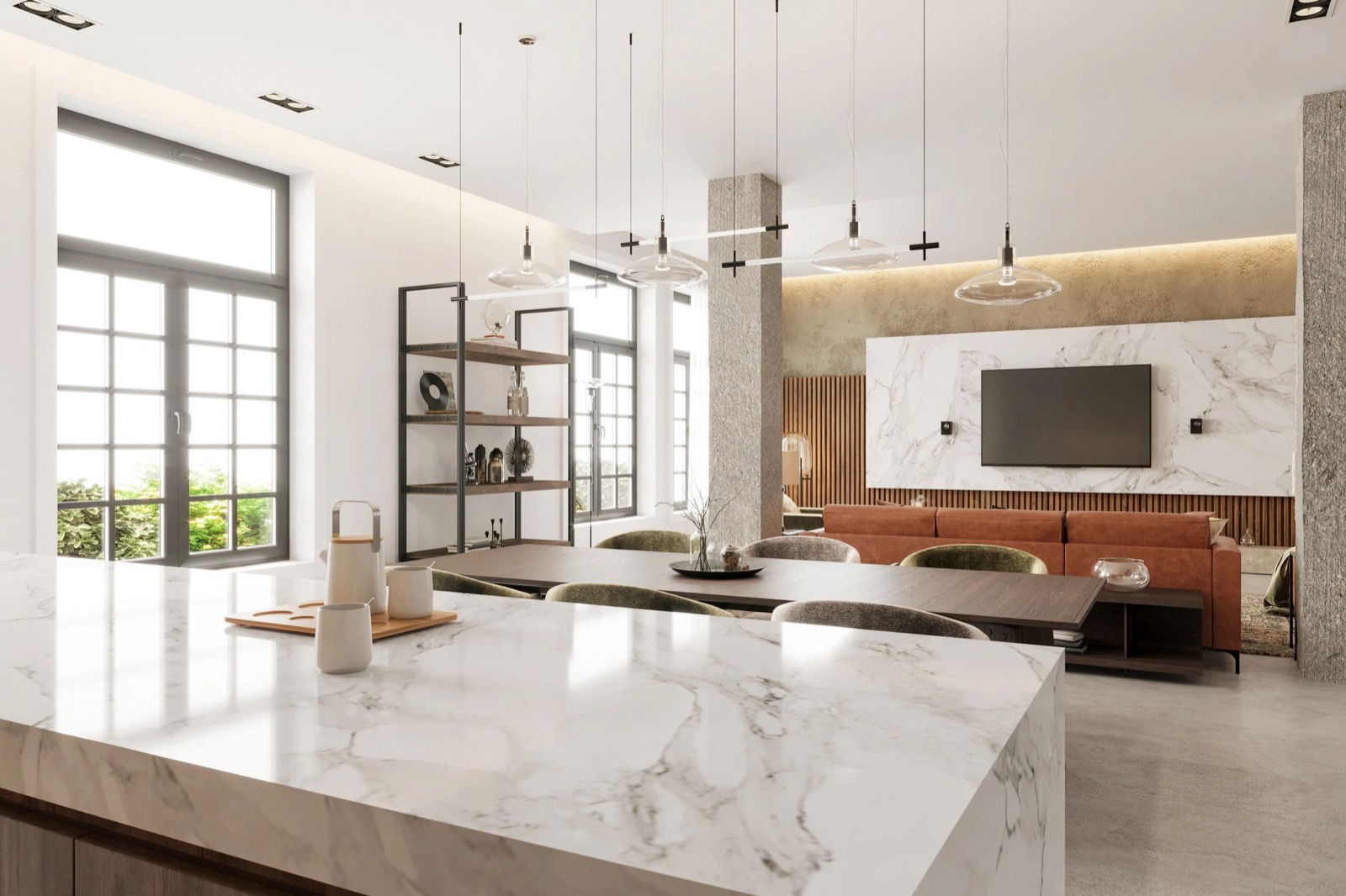Modern white kitchen in Ventura